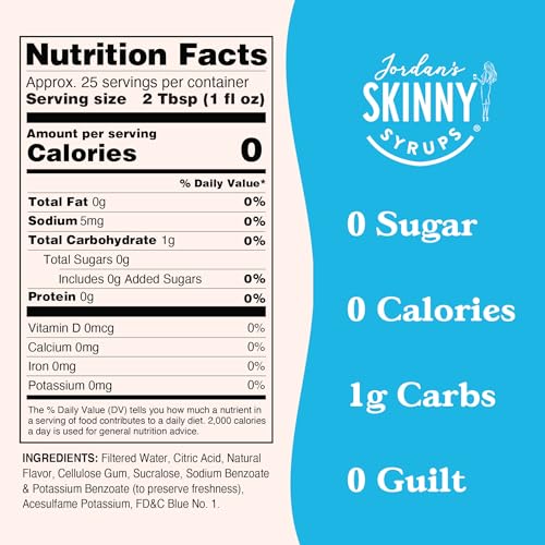 Sugar Free Syrup, Fruit Flavored Water Enhancer for Drinks, Zero Calorie, 25.4 Fl Oz W7612