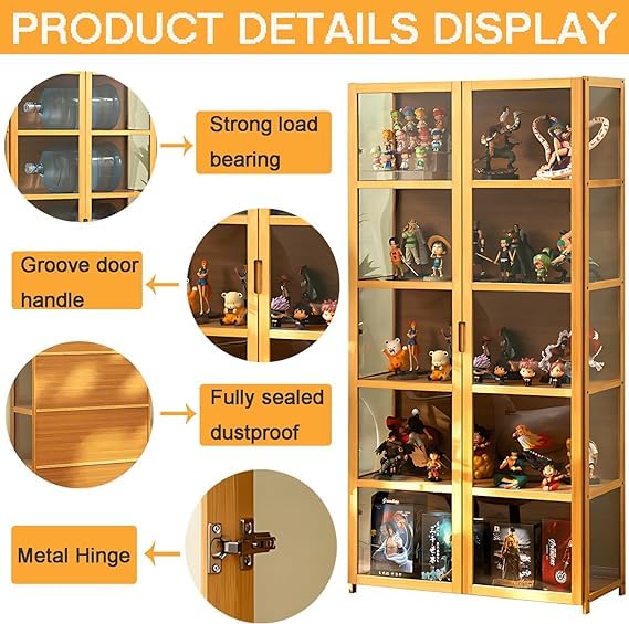 Curio Display Cabinet with Acrylic Glass Door C655