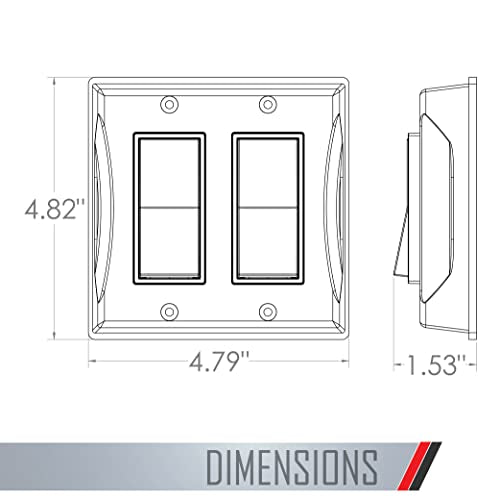 3-Gang Weatherproof Cover, Vertical Decorator Style Switches, White T677894