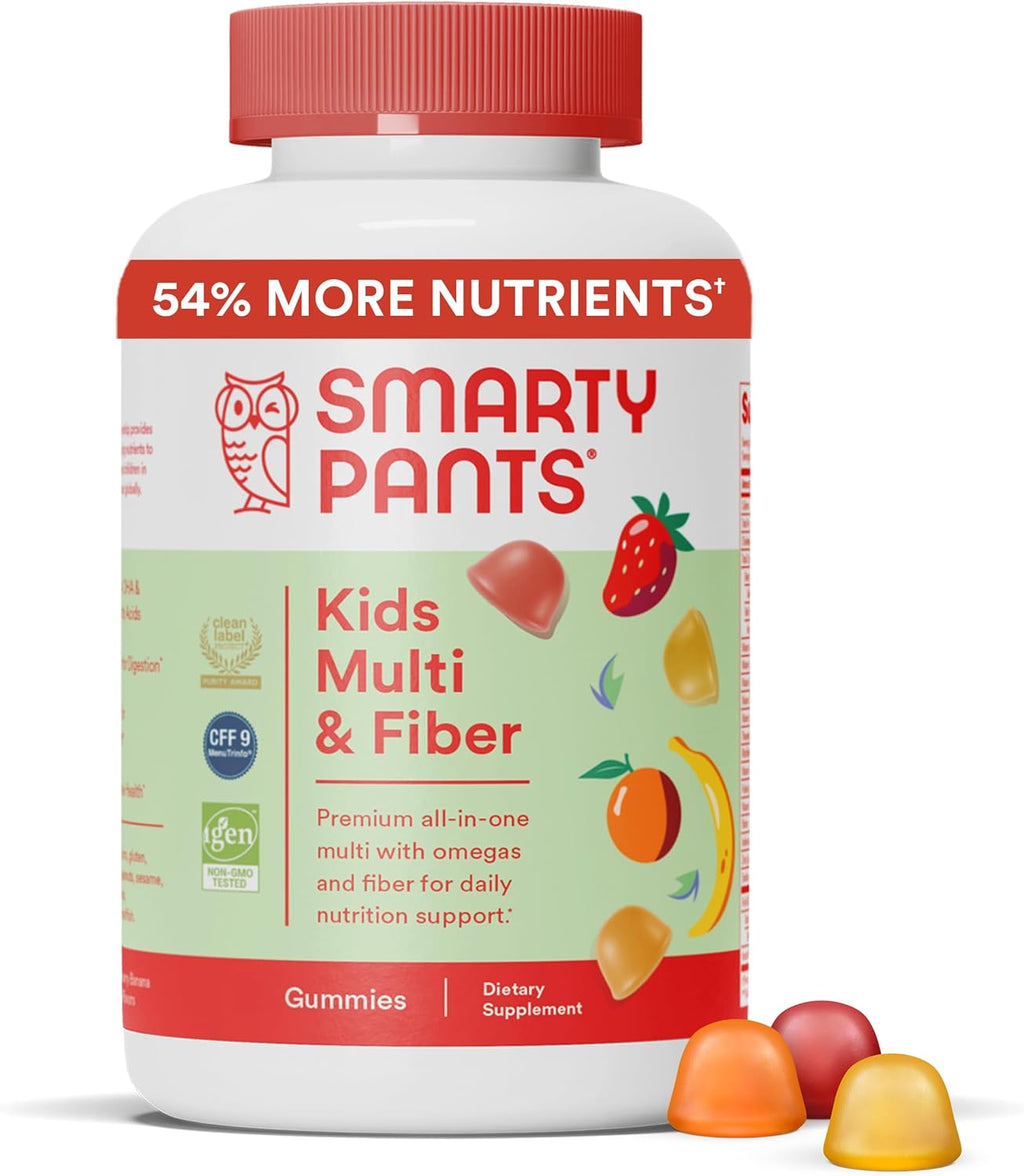 Sugar Free Kids Multivitamin Gummies with Omega 3, Vitamin D3, C and Fiber J142014