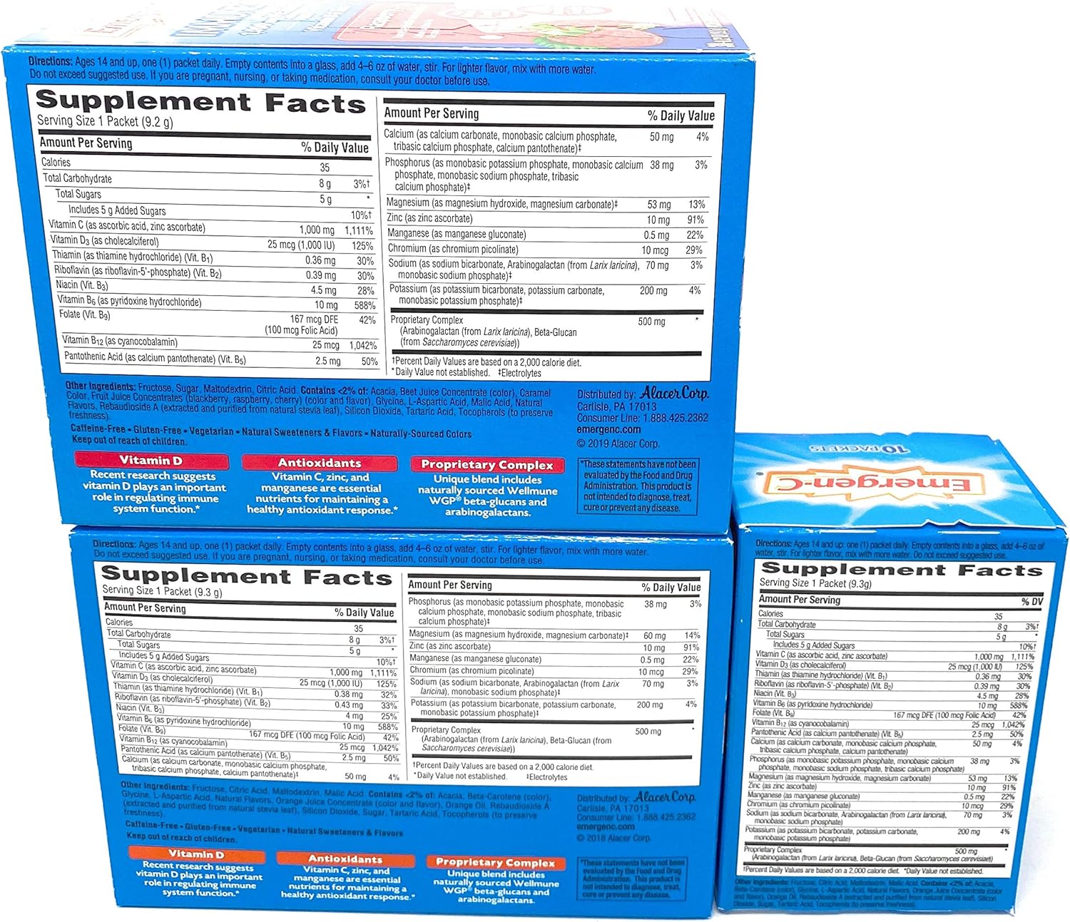 Dietary Supplement Fizzy Drink Mix Powder, Super Orange and Raspberry B964