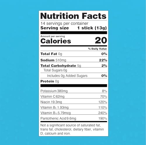 Sugar-Free Electrolyte Powder Drink Mix, Rainbow Sherbet, 14 Single-Serving Packets W7899