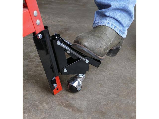 Heavy-Duty Retractable Workbench Swivel Caster Wheels with Bracket, 4-Pack A85884