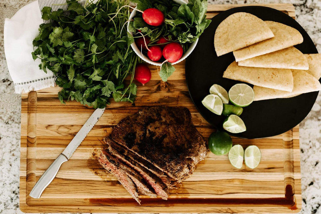 Large Wooden Cutting Board with Juice Groove Z756343