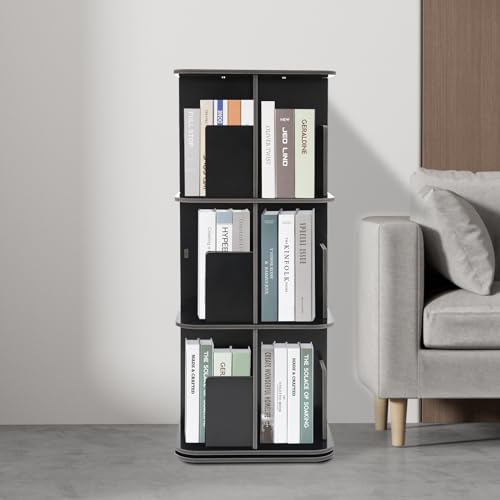 360° Rotating 3-Tier Bookshelf for Corner Storage N81520