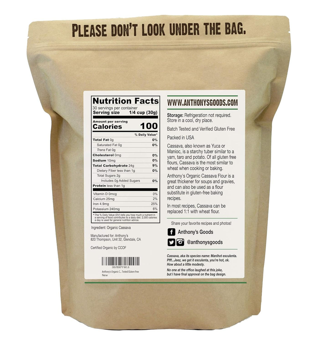 Organic Cassava Flour, 2 lb, Gluten Free O7033