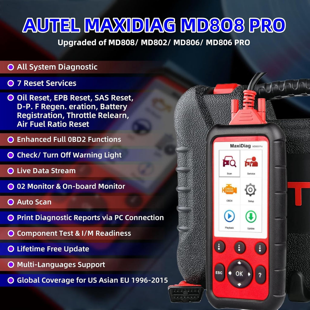 OBD2 Scanner All System Diagnostic Tool with 7 Reset Services S49138