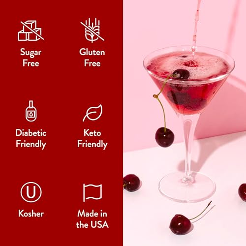 Sugar Free Raspberry Syrup Water Enhancer for Drinks, Zero Calorie, 25.4 Fl Oz, 2 Pack N583