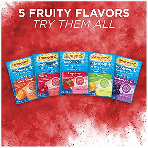 Vitamin C Powder with Vitamin D and Zinc, Raspberry Flavor, 30 Count X9760