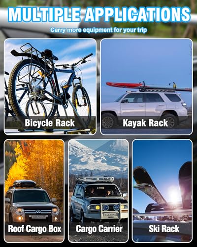 Roof Rack Cross Bars 55" Aluminum, Adjustable, 200 lbs Capacity U144
