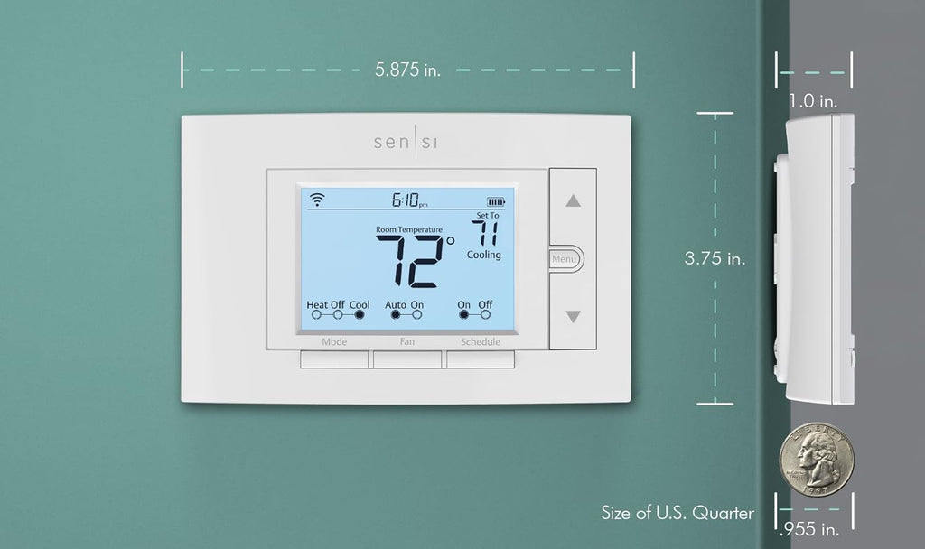 Smart Wi-Fi Thermostat for Smart Home, DIY, Works with Alexa, Energy Star Certified, 2-Pack Z813