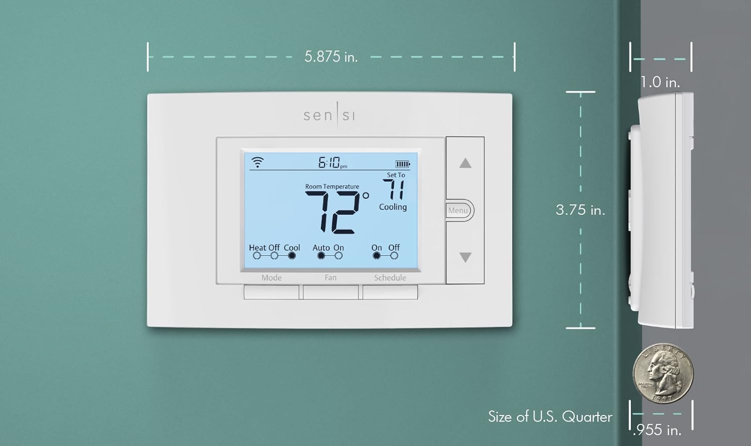Smart Wi-Fi Thermostat for Smart Home, DIY, Works with Alexa, Energy Star Certified, 2-Pack Z813