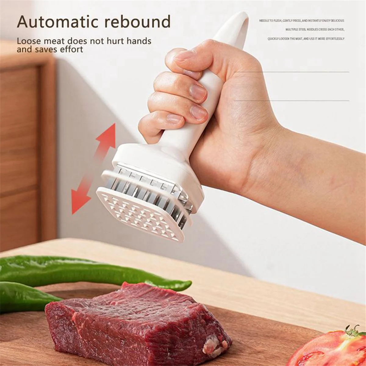 Meat Tenderizer Needle, Stainless Steel Prongs, Food Grade Z7005