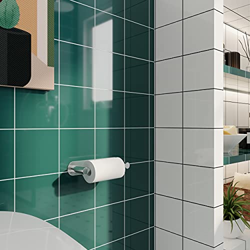 Adhesive Toilet Paper Holder Brushed Nickel, No Drilling J17928