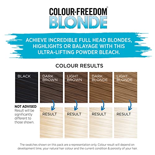 Cream Hair Bleach Kit, Ammonia-Free, Lifts up to 8 Shades, Complete Kit with Bowl, Brush, Gloves & Cap U12377