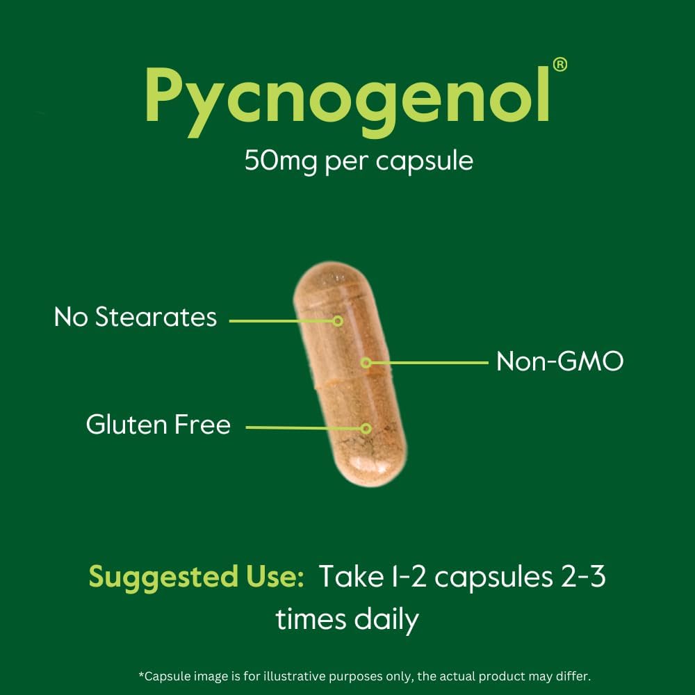 Pycnogenol 50mg Capsules - French Maritime Pine Bark Extract F600692