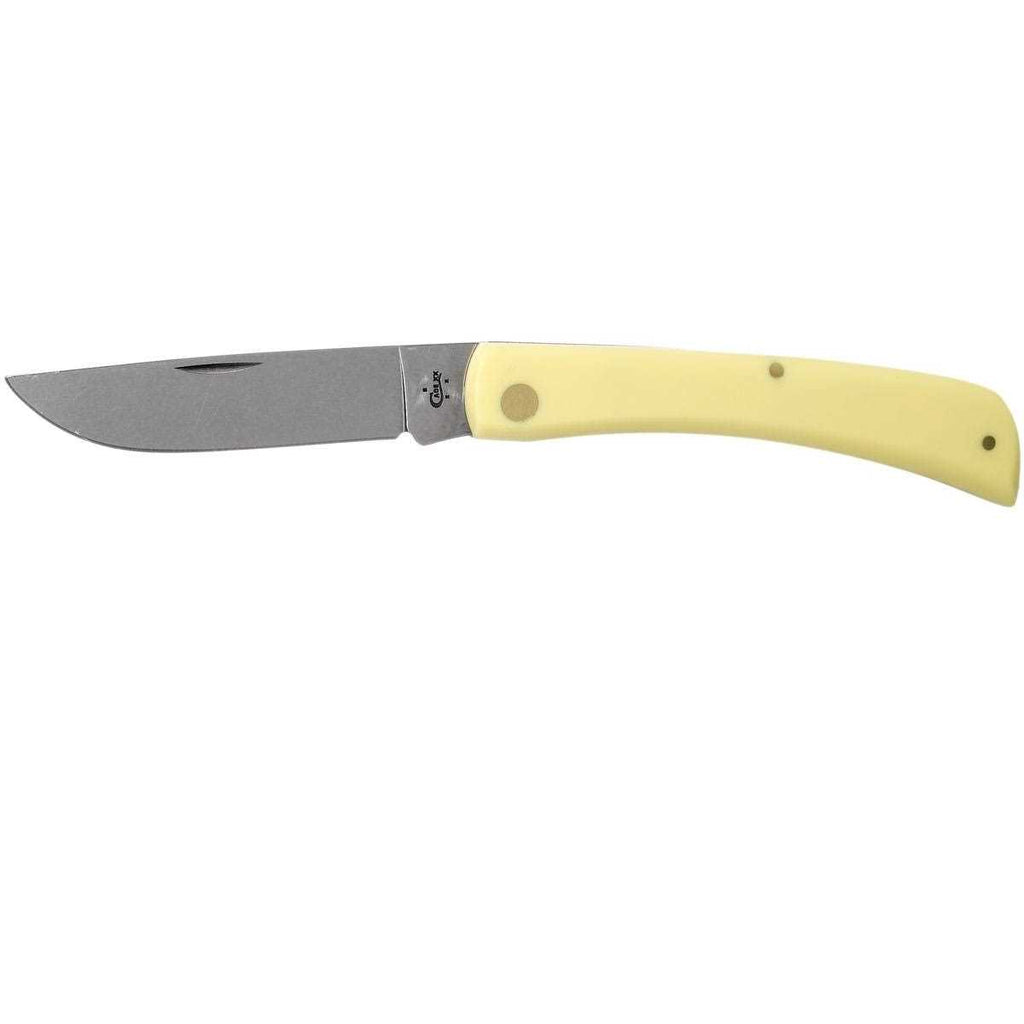 Yellow Delrin Handle CV Steel Pocket Knife I738