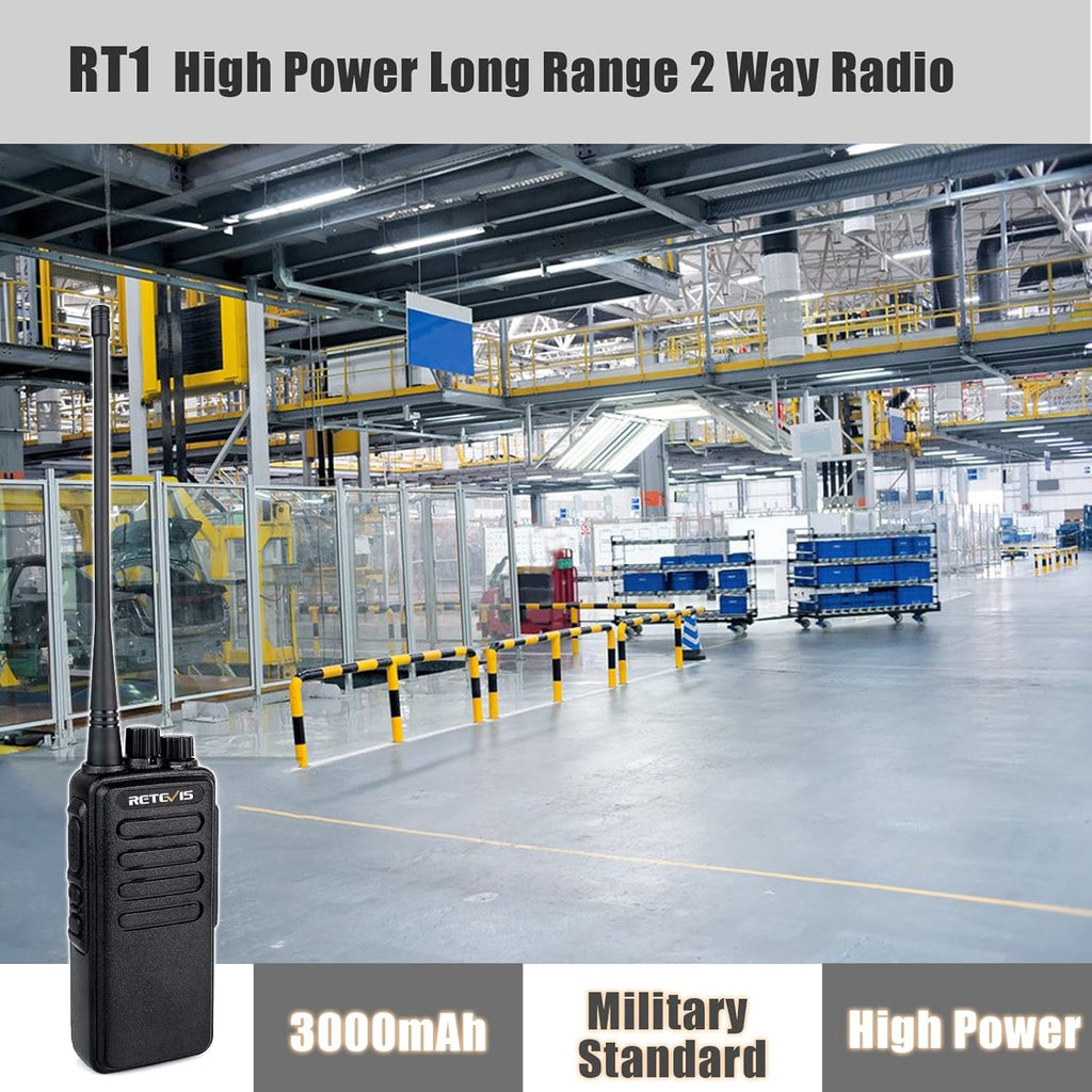Heavy Duty Long Range Walkie Talkies 4 Pack with Rechargeable Battery B423