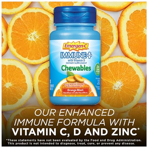 Immune Support Chewables with Vitamin C and D, Orange Flavor, 42 Count S411084