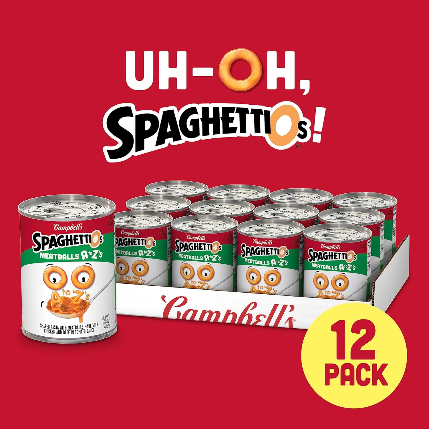 Canned Pasta with Meatballs, 15.6 oz Can, Pack of 12 Z4139