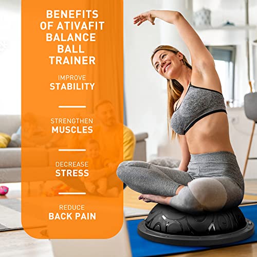 Half Exercise Ball Balance Trainer for Home Gym Yoga Workouts Z461