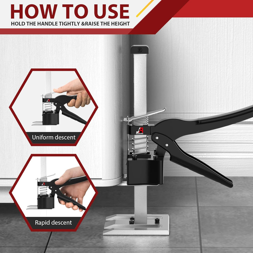 Furniture Lifter Jacks 2 Pack, 12 in, 440 lbs Capacity, Handheld Tool V1010