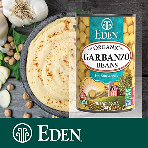 Organic Garbanzo Beans, 15 oz Can, No Salt, Non-GMO, Gluten Free, Vegan D580868