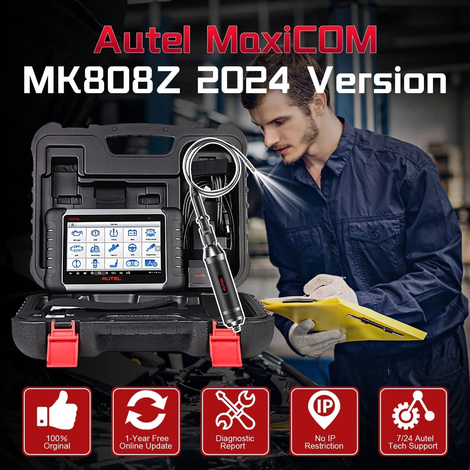 Bidirectional OBD2 Scanner with Active Testing, 28+ Service Functions F118