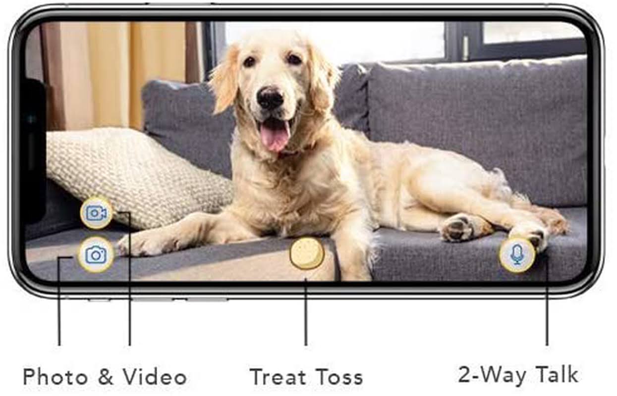 Dog Camera with Treat Tossing, Full HD WiFi and 2-Way Audio F8017