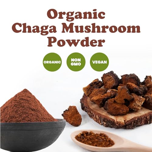 Organic Chaga Mushroom Powder, 1 Pound, Vegan Superfood M788
