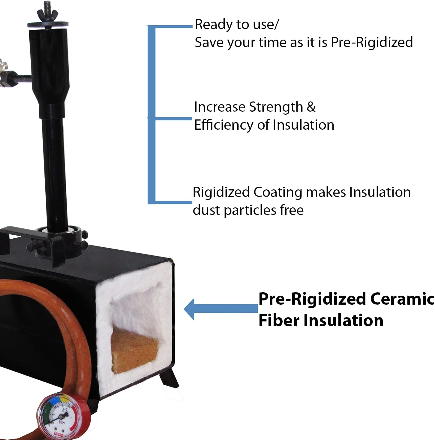 Portable Propane Gas Forge Single Burner with Stand C295