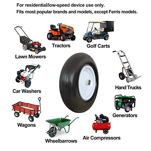 14.5" Flat Free Wheelbarrow Tire with Bearings G4384