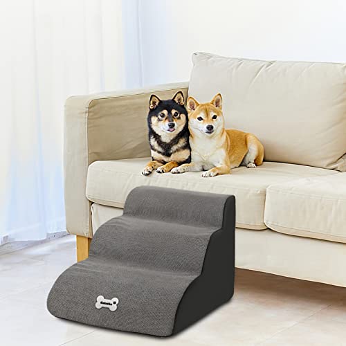 Pet Stairs, Washable Removable Cover, 2 Tiers, Black D80841