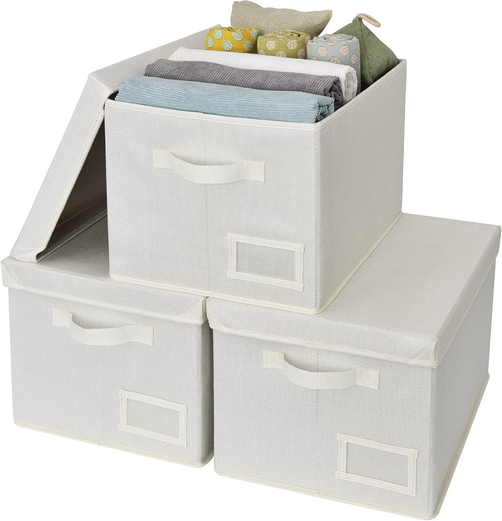 3-Pack Cloth Storage Bins & Hanging Closet Organizer Y273