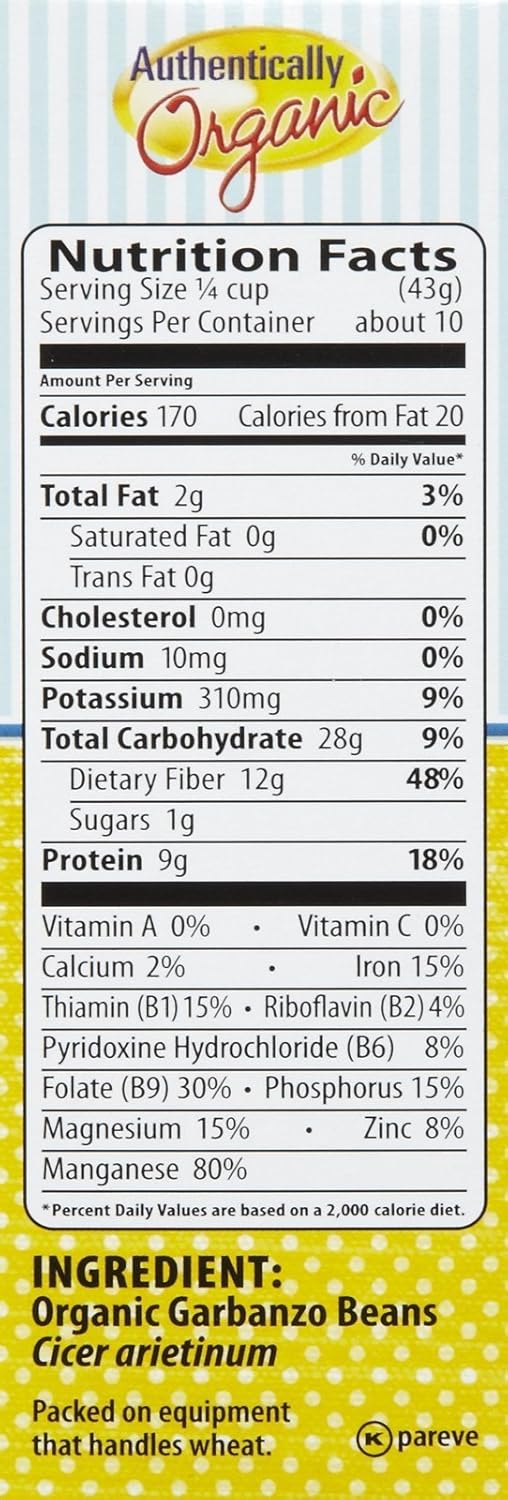 Organic Garbanzo Beans, No Salt Added, 16 oz O53056