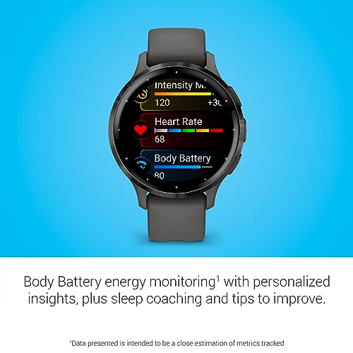 Smart Watch with 1.2-Inch AMOLED Touchscreen and Silicone Band Q453726