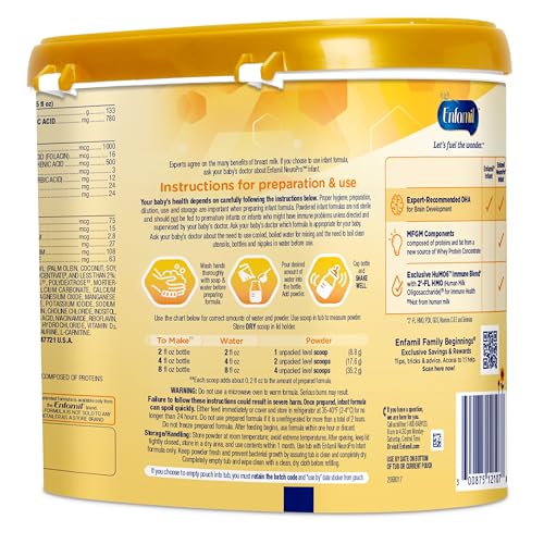 Baby Formula, Milk-Based Infant Nutrition, Non-GMO, 124.2 oz R30053