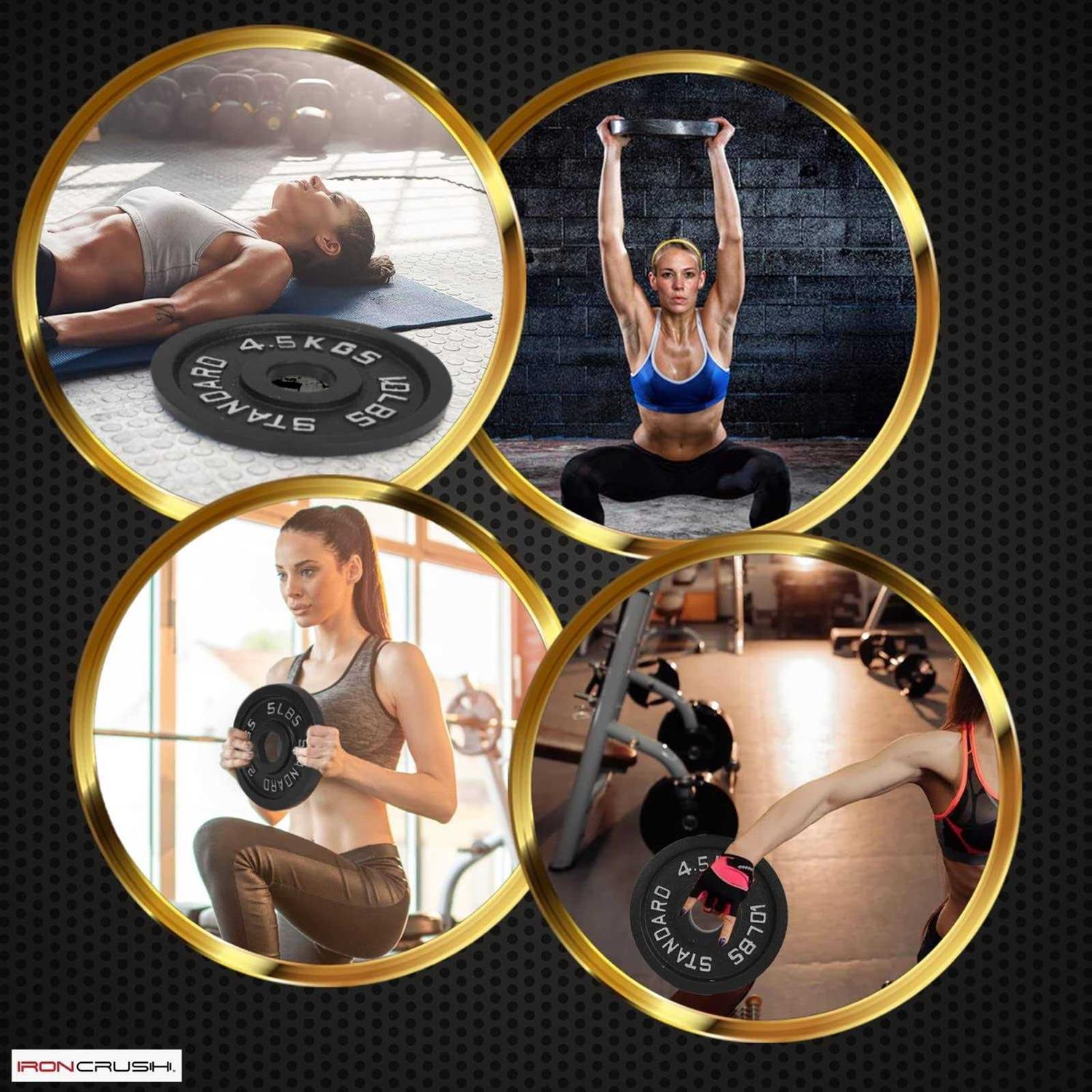 Cast Iron Olympic Weight Plates with 2-Inch Hole, Anti-Rust Finish C9292