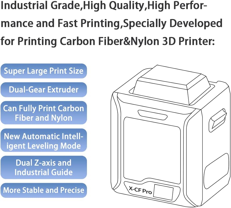 Industrial Grade 3D Printer for Carbon Fiber & Nylon, Auto Leveling M621135