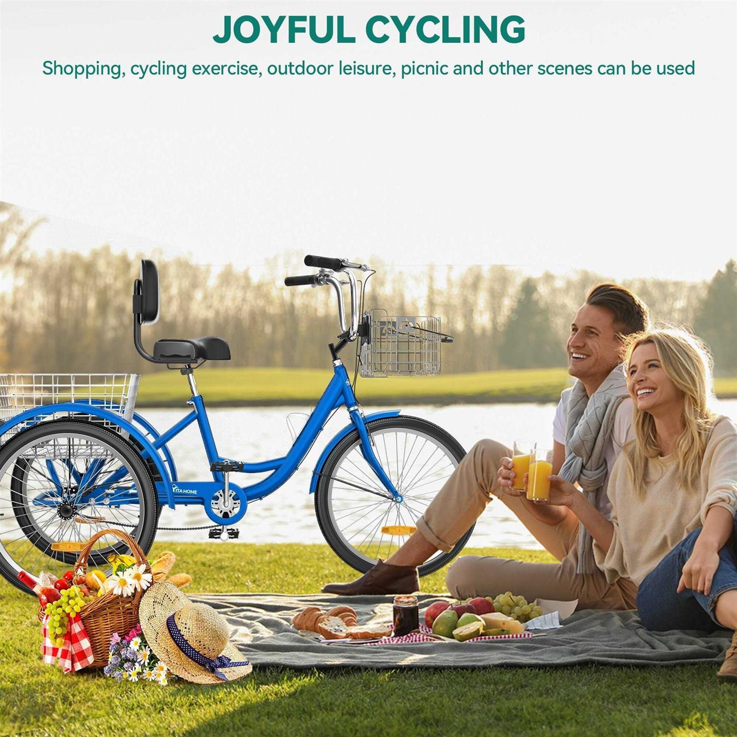 Adult Tricycle 3 Wheel Bike 1 Speed I664790