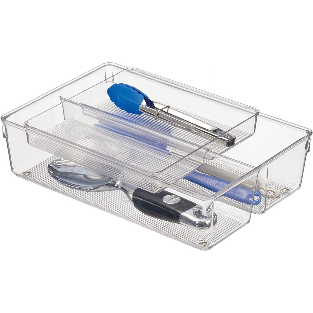 Stackable Kitchen Drawer Organizer with 2-Tier Tray I653