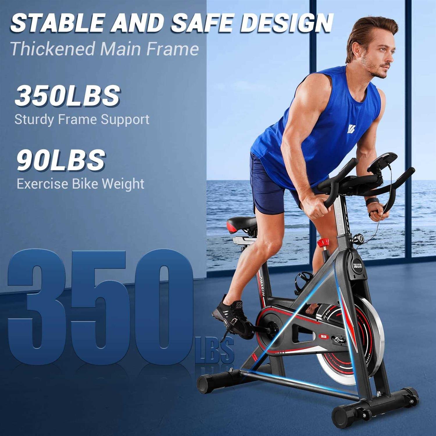 Indoor Cycling Bike with Comfortable Seat Cushion A8480