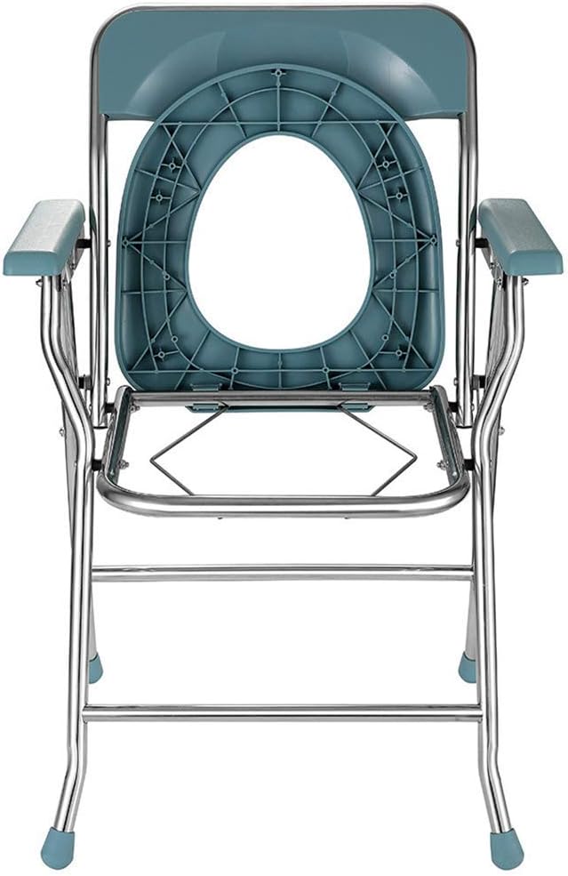 Commode Chair Bathroom Safety Frame Toilet Seat Shower Chair Folding Bedside Potty Chair for Elderly Seniors Disabled W1178