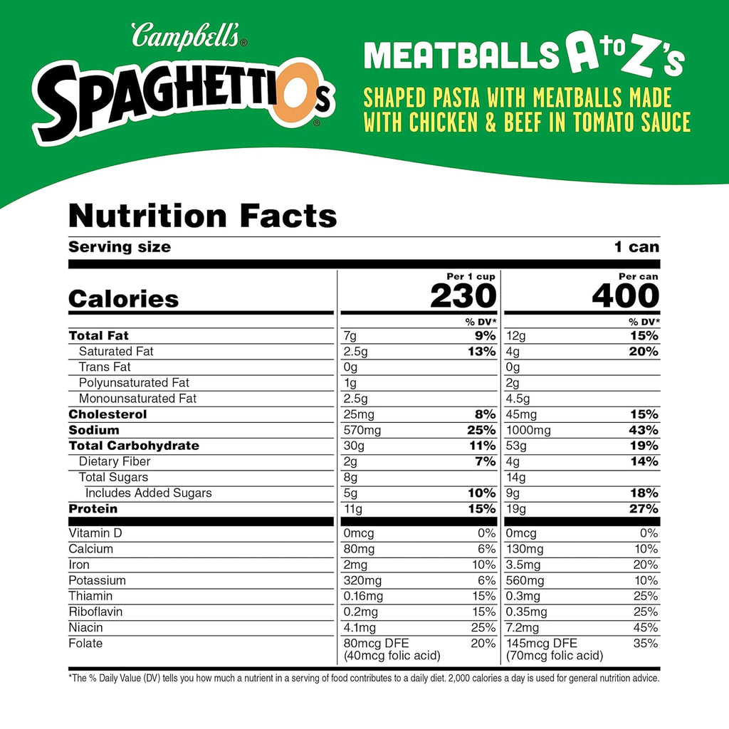 Canned Pasta with Meatballs, 15.6 oz Can, Pack of 12 Z4139