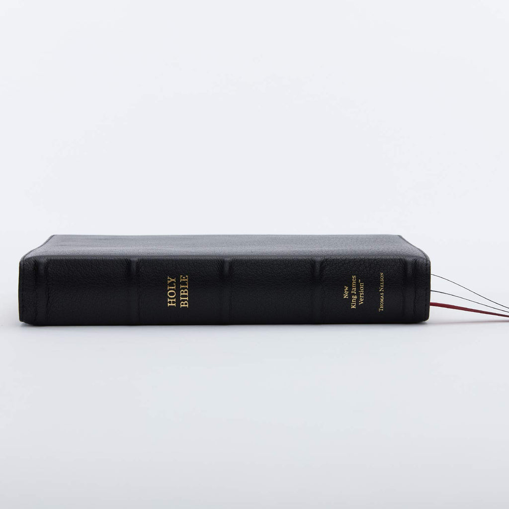 Reference Bible, Center-Column, Premium Goatskin Leather, Black, Red Letter Q11760