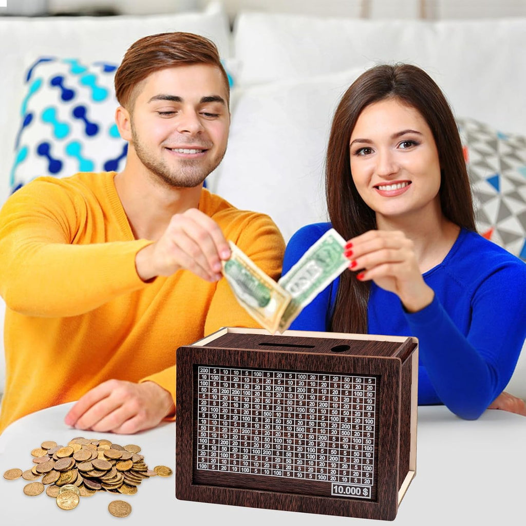 Wooden Money Box with Counter for Adults and Kids L281477