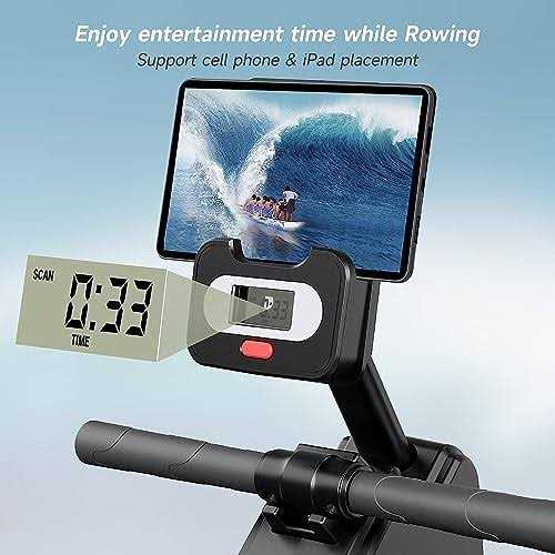 Magnetic Rower with Aluminum Slide Rail and LCD Monitor for Home Cardio J835