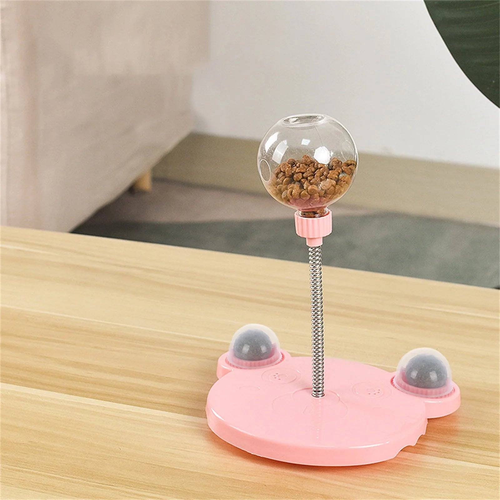 Cat Treat Dispenser Interactive Slow Feeder Toy with Peppermint Balls T587807