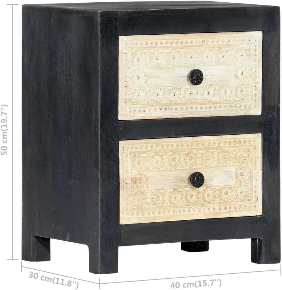 Wooden Bedside Cabinet with Storage, Gray G959