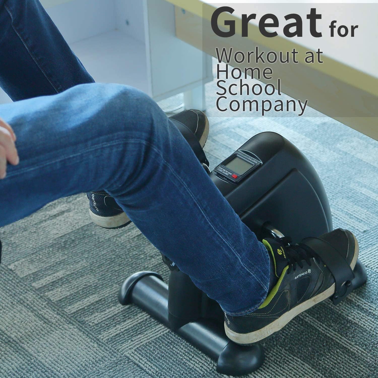 Under Desk Exercise Bike Pedal Exerciser with LCD Display X536